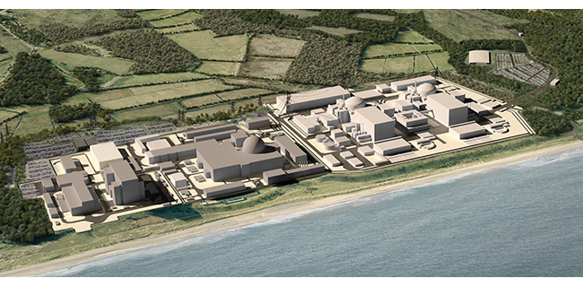 CGI showing Sizewell A, B and C