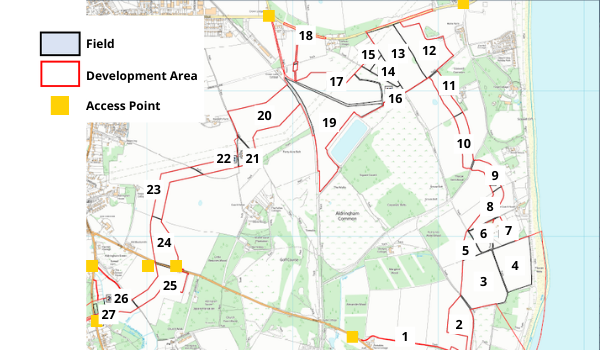 Aldringham Sizewell GI Locations Map (HR)