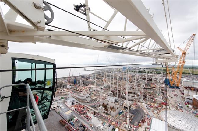 HPC viewed from one of 50 tower cranes