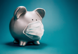 Piggy bank with mask