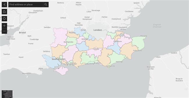 decorative image of an interactive map displaying 30 factsheets