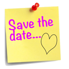 Save the date post-it note